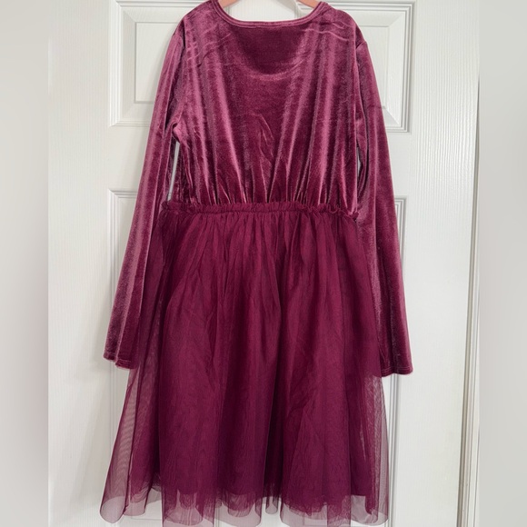 Wonder Nation Girls Long Sleeves Velour Tutu Dress - Picture 8 of 10